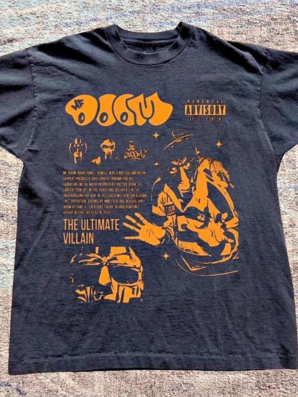 MF DOOM The Ultimate Villain Graphic T-Shirt Black